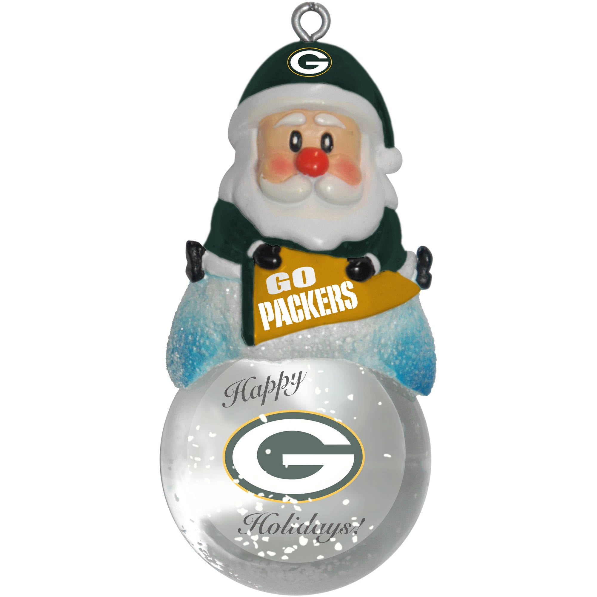 Topperscot by Boelter Brands NFL Santa Snow Globe Ornament, Green Bay