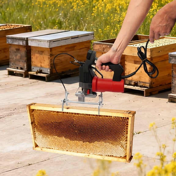 ToppiJoy 0-7 Level Electric Bee Shaker, Beehive Frame Shaking Machine Handheld Electric Bee Remover for Beekeepers Farm