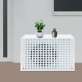 thumbnail image 1 of ToppiJoy 100*50*70cm Air Conditioner Fence, Metal Outdoor Privacy Screen Panels, Freestanding Wall Divider Decorative Fencing for Outside Garden Porch Patio, 4 Panels, White, 1 of 13
