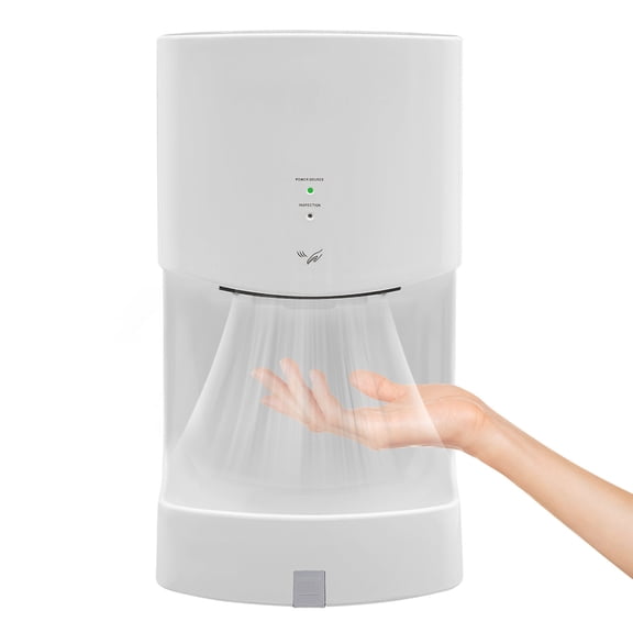 ToppiJoy 1000W Electric Hand Dryer, Commercial Automatic Hand Air Dryer for Mall Office Restaurant Club Bathroom White