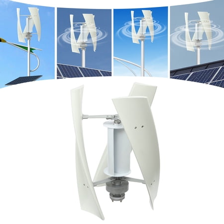 ToppiJoy 100W 12V Vertical Wind Turbine Generator with Nylon Fiber Blades, Wind Turbine Generator Kit with Controller for Boats, Mobile Homes