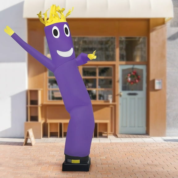 ToppiJoy 10FT Waving Inflatable Dancing Man, Sky Inflatable Tube Guy Puppet Dancing Man, Sky Dancer Inflatable Tube Man, Purple (No Blower)
