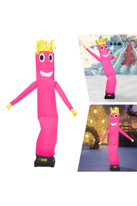 10FT Waving Inflatable Dancing Man, Sky Inflatable Tube Puppet Dancing Man, Wacky Wavy Dancing Guy PinkNo Blower