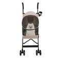 thumbnail image 1 of ToppiJoy 10kg/22lbs 4 Wheels Pet Dog Stroller Travel Carriage with Cup Holder & Rear Pocket(Pink), 1 of 20