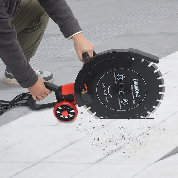 ToppiJoy 110V 4000W Electric Concrete Saw, Concrete Cutter Saw, Circular Saw Machine with 410mm Saw Blade and Rolling Pulley for Cutting Stone, Concrete