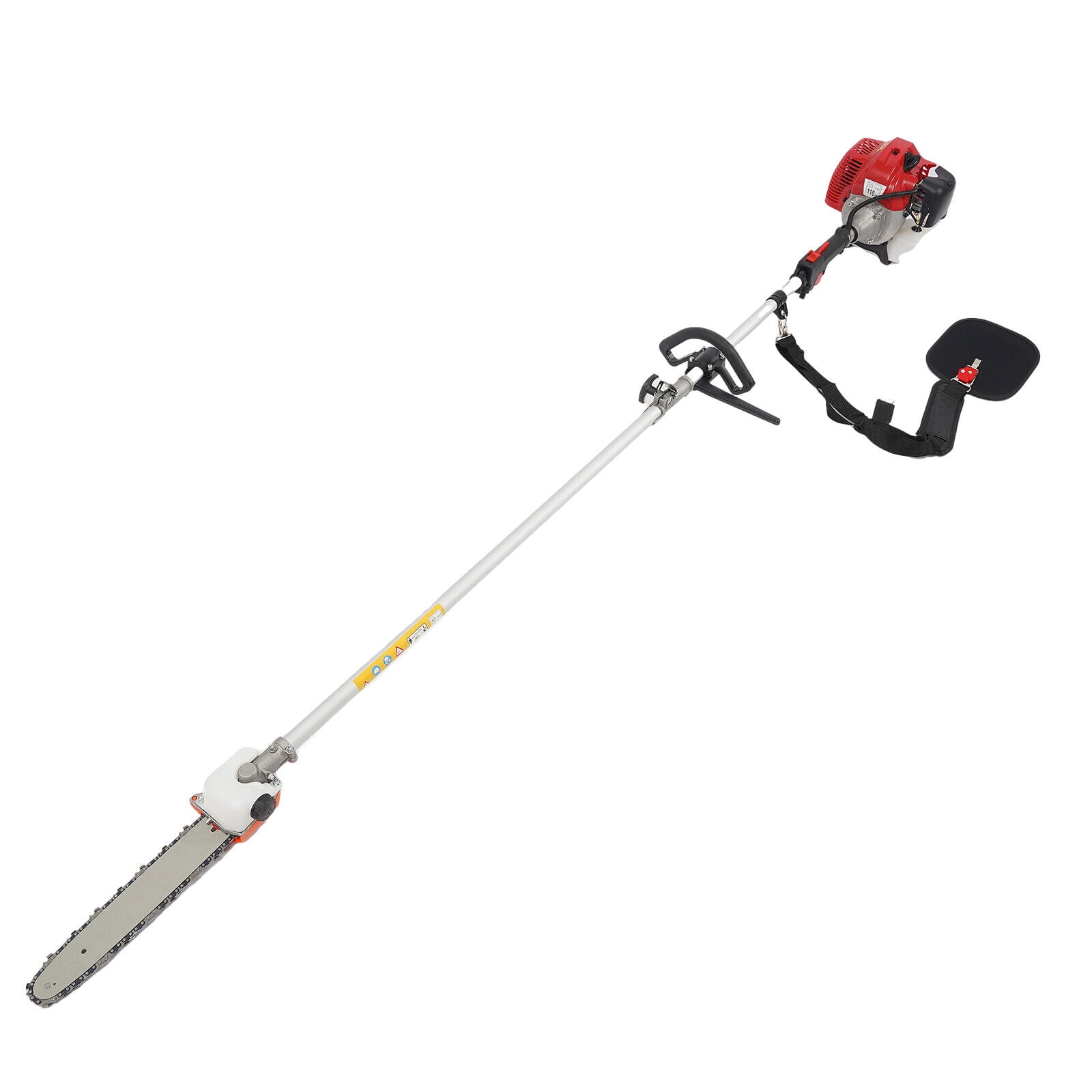 ToppiJoy 1250W Pole Saw 16-FT Height Reachable Powerful Gas Pole Chainsaw 43CC 2-Cycle Cordless Extension Pole Saw with 11 inch Cutting Bar Tree Trimmer Long Reach Saw,1.7HP/6500-8500rpm