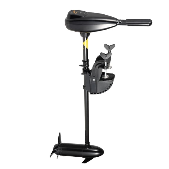 ToppiJoy 12V 55lbs Thrust Electric Motor, 626W Transom Mounted Saltwater Trolling Motor with Adjustable Handle for Inflatable Boats Kayaks Inflatable Boats
