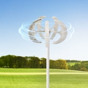 ToppiJoy 12V 600W Wind Turbine Generator White Lantern Vertical Axis Garden Boat Wind Generator 5 Leaves Wind Turbine Kit with Controller