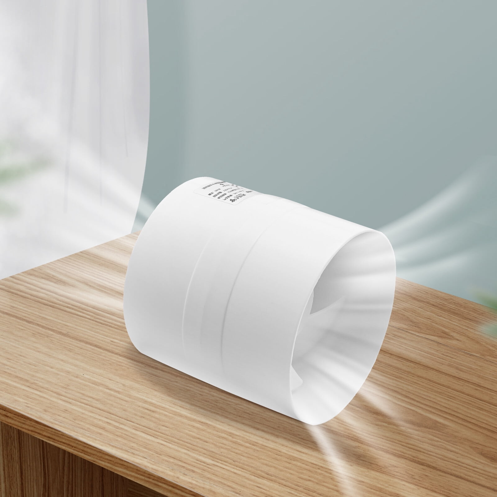 ToppiJoy 12V Inline Duct Fan Exhaust Blower for Indoor Waterproof Air Ventilation Booster Air Cooling Vent Fan for Kitchen Bathroom Garage White (110mm)
