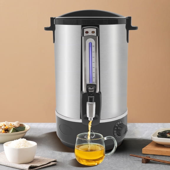 ToppiJoy 13L 110V 2200W Electric Hot Water Boiler, Double-layer Stainless Steel, Electric Hot Water Pot for Offices, Cafes, Hotels and Brewing Water