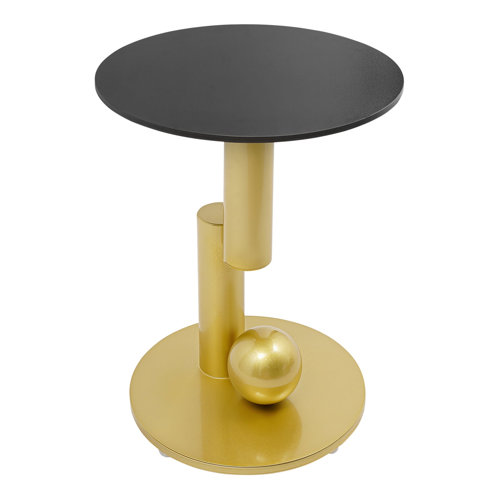 65in Table ToppiJoy 17.72*21.65in Black&Gold Round Coffee Table Modern Small Side ...