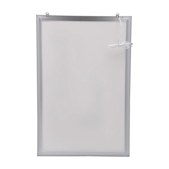 ToppiJoy 18 x 24 Inch LED Movie Poster Frame, Wall Mounted Advertising Picture Frame Display with Led Light for Home Theater Silver