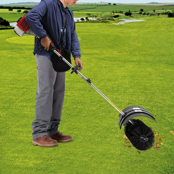 ToppiJoy 2.3HP 52cc Heavy Duty Power Sweeper Handheld Gas Powered Broom Snow Dirt Walkway