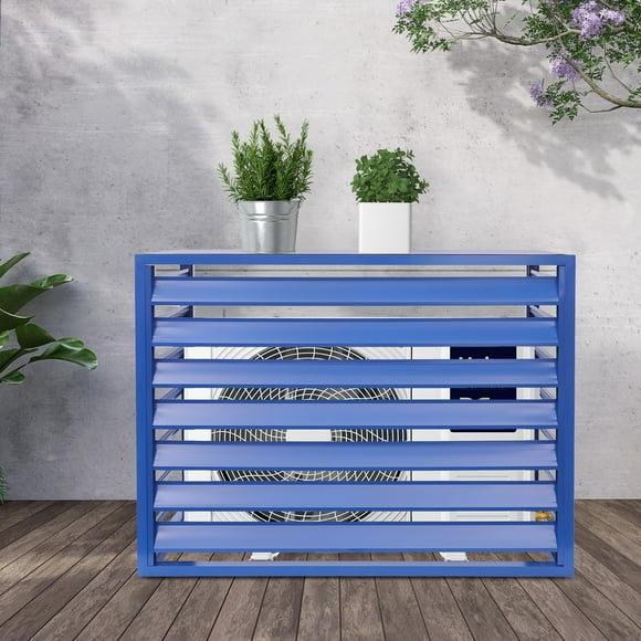 ToppiJoy 23P Air Conditioner Fence for Outdoor Units, Privacy AC Fence Cover Protection Fence Blue