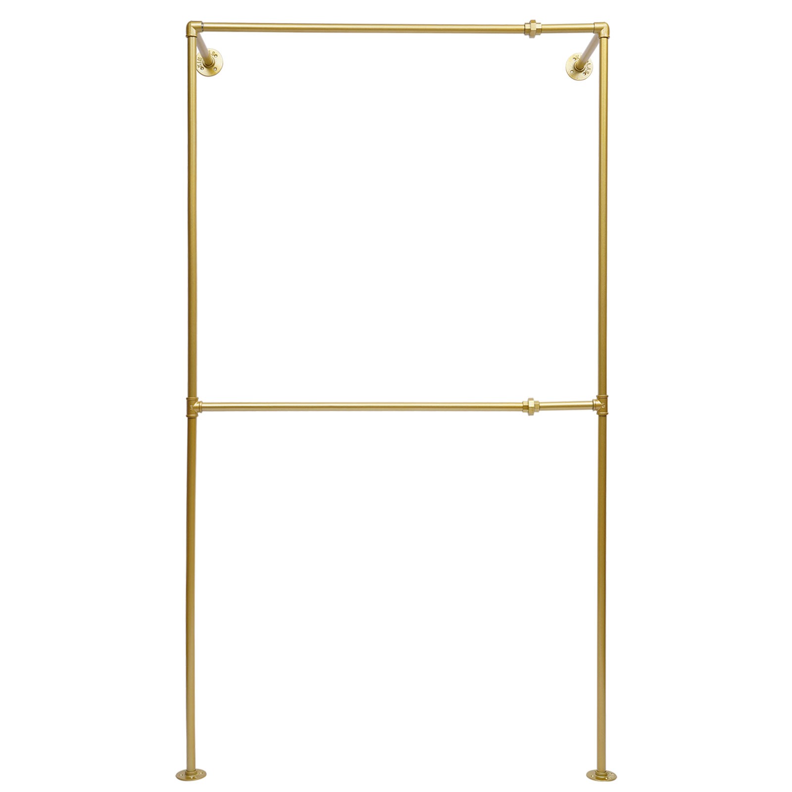 ToppiJoy 2 Ties Wall-Mounted Garment Rack, Clothing Store Heavy Metal ...
