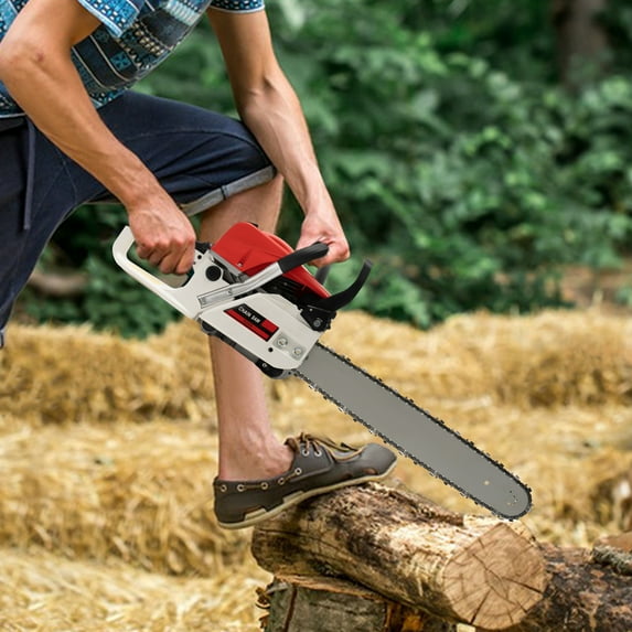 ToppiJoy 20-inch Gasoline Chainsaw with 52cc Engine, 2.0kW Power, and High-Speed 7500RPM for Efficient Cutting and Professional Performance