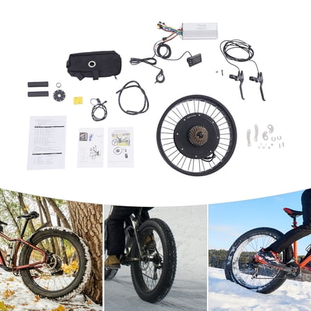 ToppiJoy 20in 48V 2000W E-Bike Rear Wheel Conversion Kit Electric Bicycle Fat Snow Tire Motor Kit
