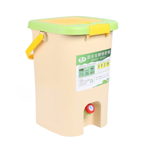 ToppiJoy 21L Food Waste Compost Bin, Bucket Kitchen Food Waste Bucket Recycle Composter Aerated Compost Bin Portable Indoor Storage Composting Collector Container Trash Pail