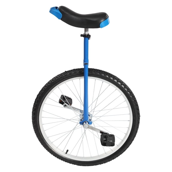 ToppiJoy 24inch One Wheel Outdoor Sports Unicycle Adjustable Seat Exercise Bicycle Fitness Bike(Blue)