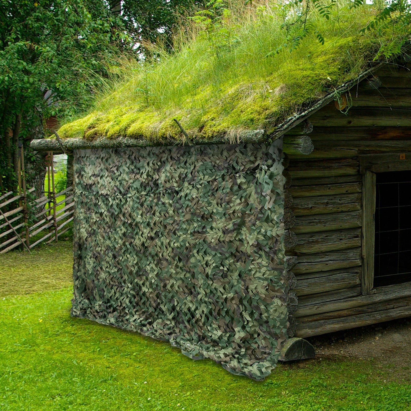 ToppiJoy 26.25*26.25ft Reinforced Camouflage Net with Waterproof & UV Protection Hunting Blind Net for Hunting Party Decorations Sunshade Camping Netting