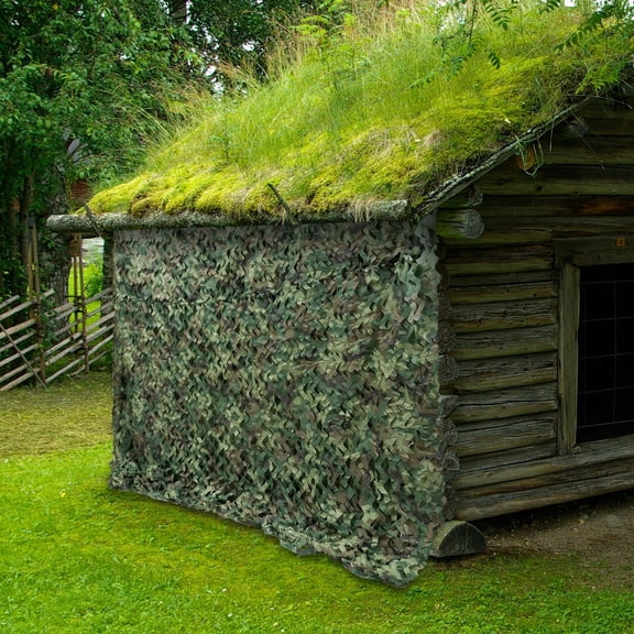 ToppiJoy 26.25*26.25ft Reinforced Camouflage Net with Waterproof & UV Protection Hunting Blind Net for Hunting Party Decorations Sunshade Camping Netting