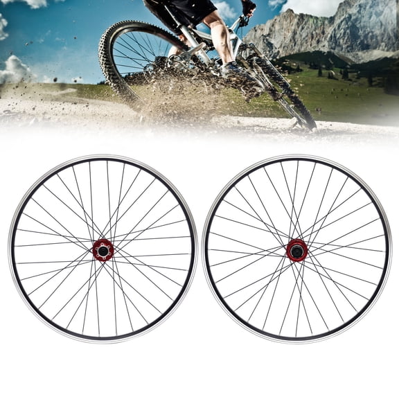 ToppiJoy 29inch Bike Wheel Set Aluminum Alloy Bike Quick Release Wheel Set for Bikes(Red)