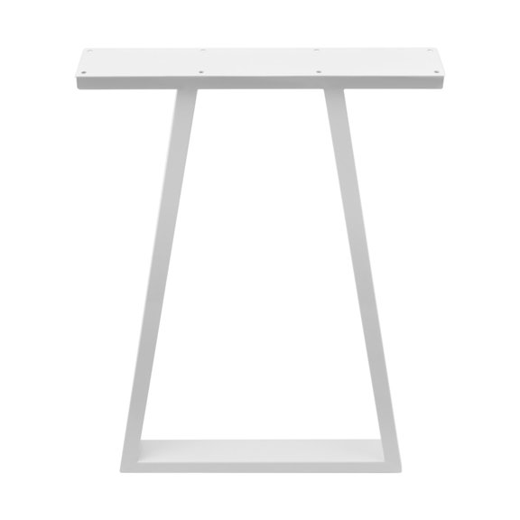 ToppiJoy 2PCS 28in Heavy Duty Furniture Metal Legs, Trapezoid Shape Coffee Table DIY Furniture Legs for Coffee Table Desk (White)