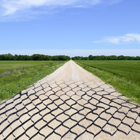 ToppiJoy 2in Thick Ground Grid Paver Grid, Geo Grid HDPE Expansion & Foldable Gravel Stabilizer Grid for Shed Base Driveway Slope & Grass Walkway 9*17ft