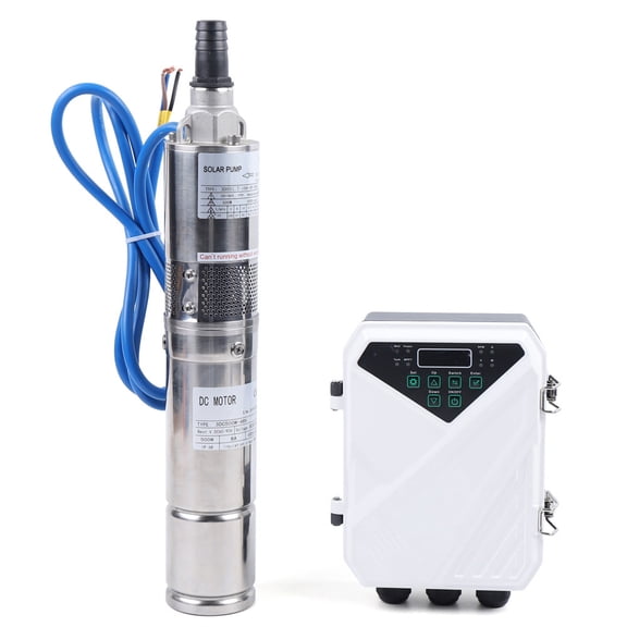 ToppiJoy 3" 48v 500w Solar Power Water Pump, Submersible Deep Well Pump Garden Irrigation with Mppt Controller