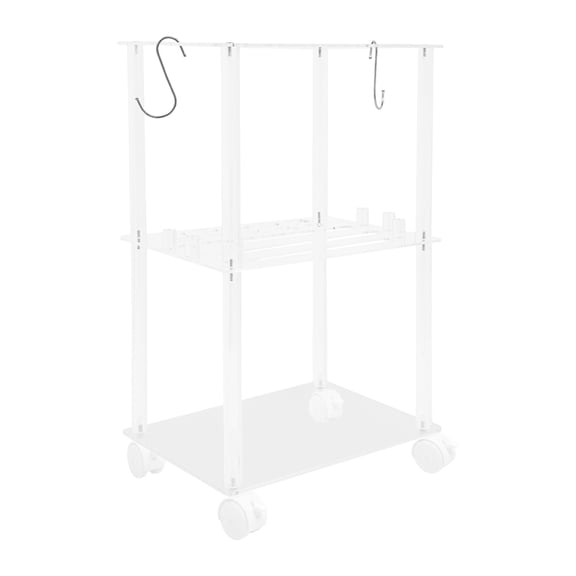 ToppiJoy 3 Tiers 10 Holes Pool Cue Holder, Acrylic Pool Stick Holder with Casters, Floor Stand Pool Cue Rack, for Game Room Club