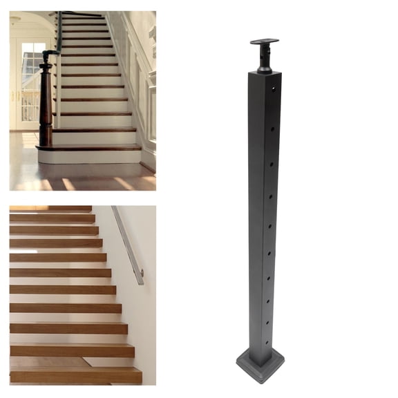 ToppiJoy 36*2*2in L-drilled Cable Railing Post, Stainless Steel Fence Post Horizontal on Both Sides, Stair Post for Wood Concrete Level Deck Cable Railing System (1PCS)