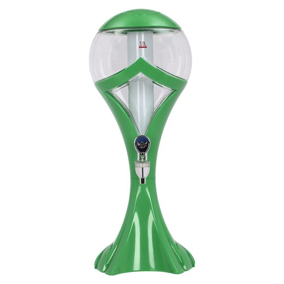 ToppiJoy 3L Wine Dispenser, Fruit Beverage Dispenser with Colorful LED Lights Spigot for Parties Home Bar and Dairly (Green)