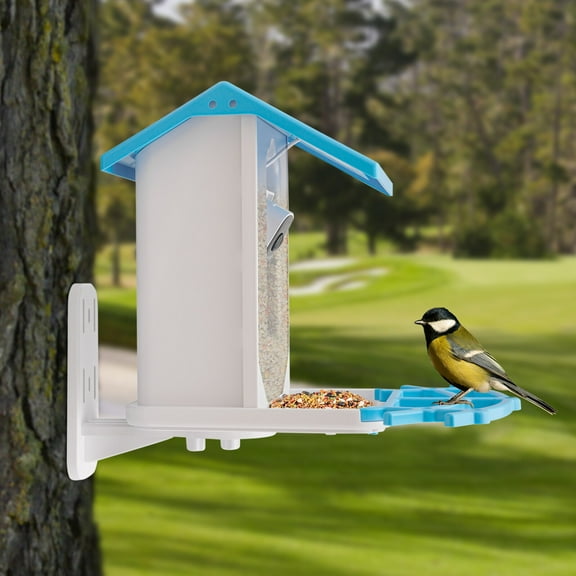 ToppiJoy 3W Smart Bird Feeder with Camera, 4MP AI Bird Recognitio, Auto Capture & Motion Detection, Solar-Powered for Bird Lover (Blue)