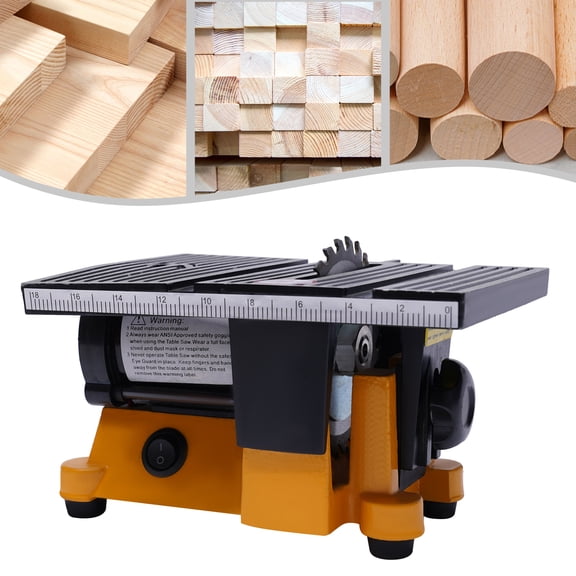 ToppiJoy 4" 4500RPM Mini Electric Table Saw Wood Metal Cutter Machine, Portable Craft Power Tool for Wood Working
