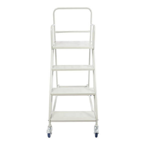 ToppiJoy 4-Step Rolling Stairs with Wheels, Industrial Warehouse Ladder Hold up to 881 lbs, Portable Work Platform