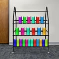 thumbnail image 1 of ToppiJoy 4 Tier Printer Filament Storage Rack, Rolling Filament Spool Holders Racks with Wheels, Heavy Duty Metal Shelf for ABS/PLA/TPU/Nylon, for Studio Office Workshop, 1 of 15