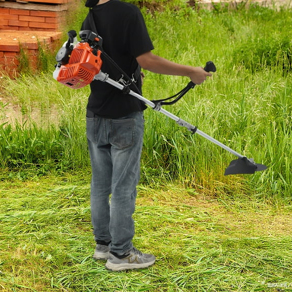 ToppiJoy 42.7CC Gas Weed Wacker, 2-Cycle Gas Powered String Trimmer with 3 Trimming Heads, Safety Guard and Shoulder Strap, for Lawn Garden