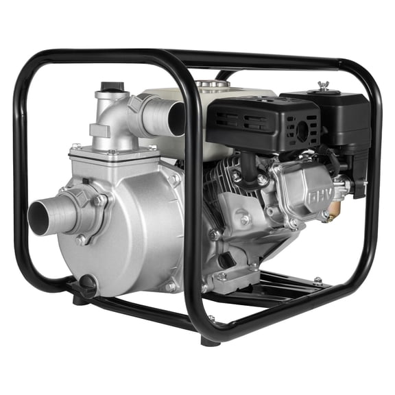 ToppiJoy 4800W Gasoline Engine Water Pump, 6.5HP 4-Stroke 210CC Water Irrigation Transfer Pump with Single-Cylinder Air-Cooled, Portable Gas Trash Water Pump for Farmland Garden Irrigation, 3600rpm