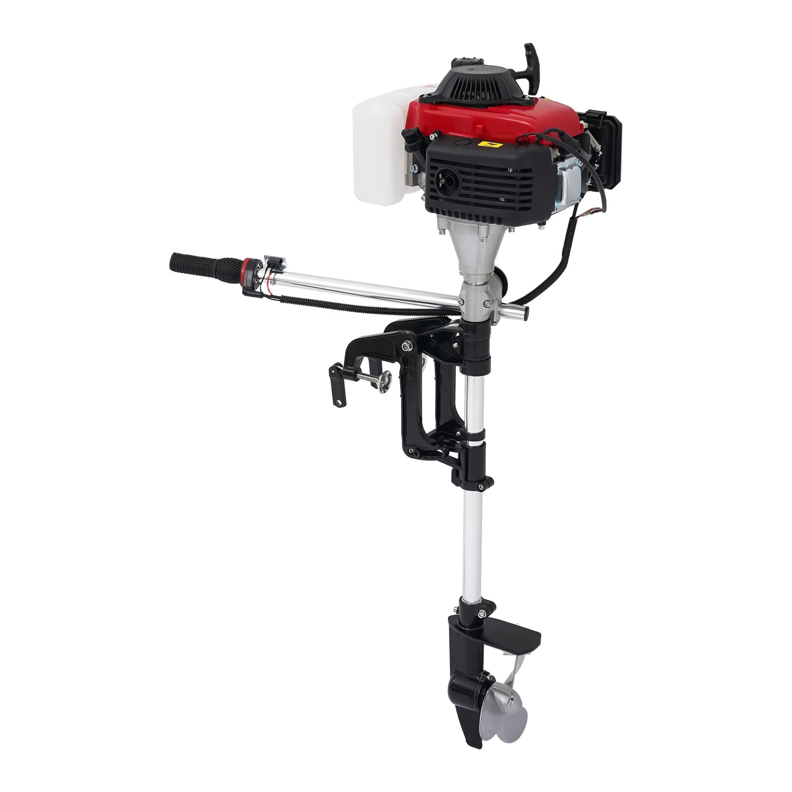 ToppiJoy 4HP 4 Stroke 53.2cc Heavy Duty Outboard Motor, Outboard Motor Boat Engine with Air Cooling System Manual Start Boat Engines for Kayak Canoe