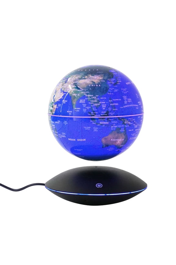6'' Rotating Magnetic Levitation Globe Anti Gravity World Map with LED Light