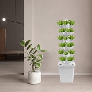 ToppiJoy 6 Tiers 30 Pots Hydroponic Tower Growing System, Movable Vertical Hydroponics Tower Garden Growing System, Space Saving Indoor Plants Smart Garden for Gardening Lover
