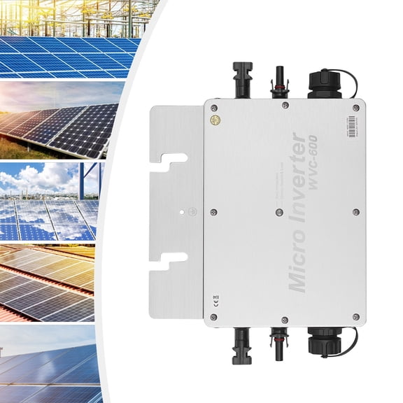 ToppiJoy 600W Solar Micro Inverter, Solar Grid Tie Micro Inverter, Grid Tie Pure Sine Wave DC to Waterproof IP65 MPPT DC22-50V PV Input AC80-160V Output