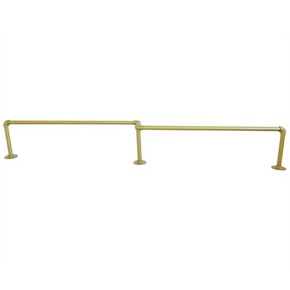 ToppiJoy 71in Wall Clothing Rack for Hanging Dresses Clothes, Storage Organizer Garment Racks for Boutique Retail Gold