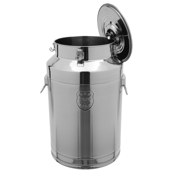 ToppiJoy 76L Metal Milk Can, 304 Stainless Steel Milk Bucket, Milk Jug with Sealed Lid Tote Jug for Milk, Wine, Liquid Sliver
