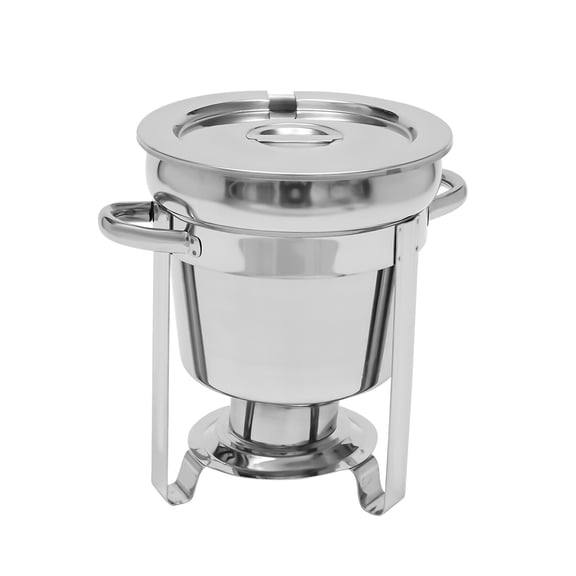 ToppiJoy 7L Chafing Dish Pot Food Warmer, Stainless Steel with Glass Dish Food Warmer Chafing Food Soup with Fuel Holder Lid