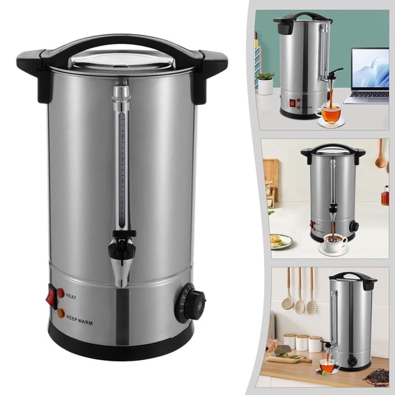 ToppiJoy 8L Commercial-grade Coffee Urn, Coffee Maker with Percolator Hot Water Dispenser Temperature Adjust for Tea, Hot Chocolate, Coffee