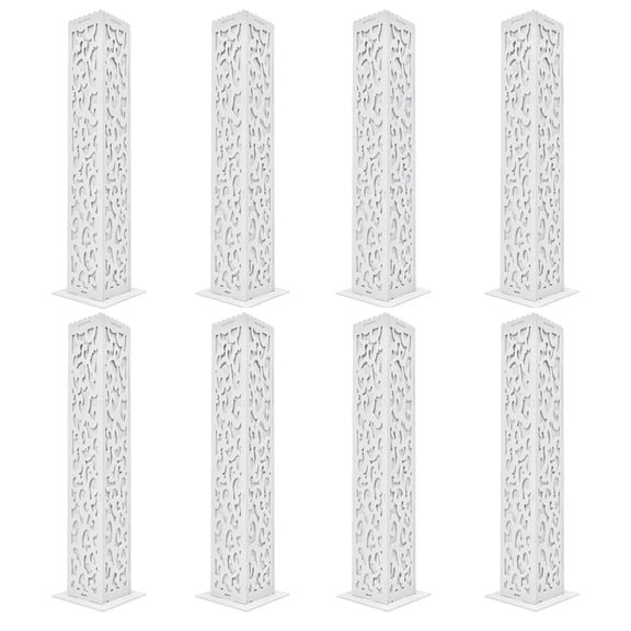 ToppiJoy 8Pcs Flower Columns, Elegant Wedding Column Pillar Decoration for Birthday Commercial Opening Ceremonies White