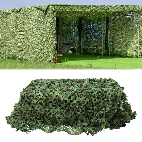 ToppiJoy 9.8*16.4ft Camo Netting, Camouflage Net Camo Army Netting Camping Forest Landscape Garden Decor Green