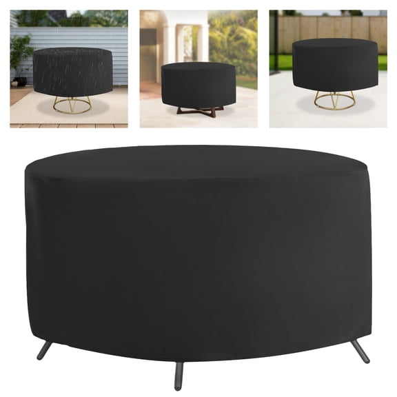 ToppiJoy 94in Round Patio Table Cover, Outdoor Dining Furniture Protector with Drawstring & Storage Bag, UV-Resistant, Fade-Proof for Garden, Balcony, or Patio Furniture
