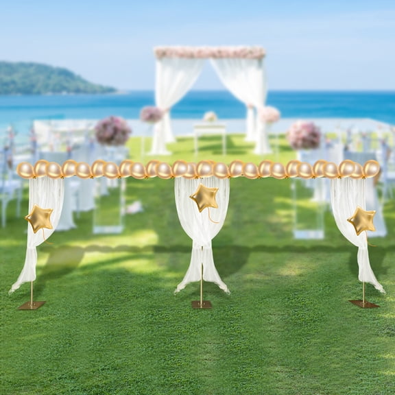 ToppiJoy Adjustable Heavy Duty Backdrop Stand, Pipe Backdrop Stand Kit Rectangular Metal Arch Frame for Parties Engagements Bachelorette Parties